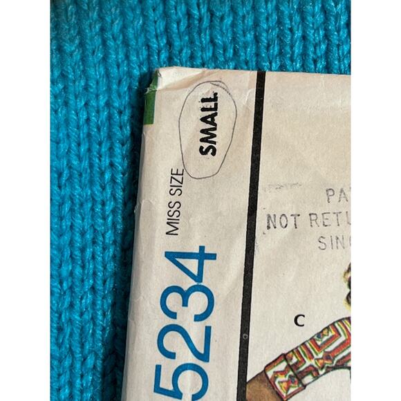 McCalls Sewing pattern 5234 blouse pullover top wingtip collar 1970s - Picture 2 of 5